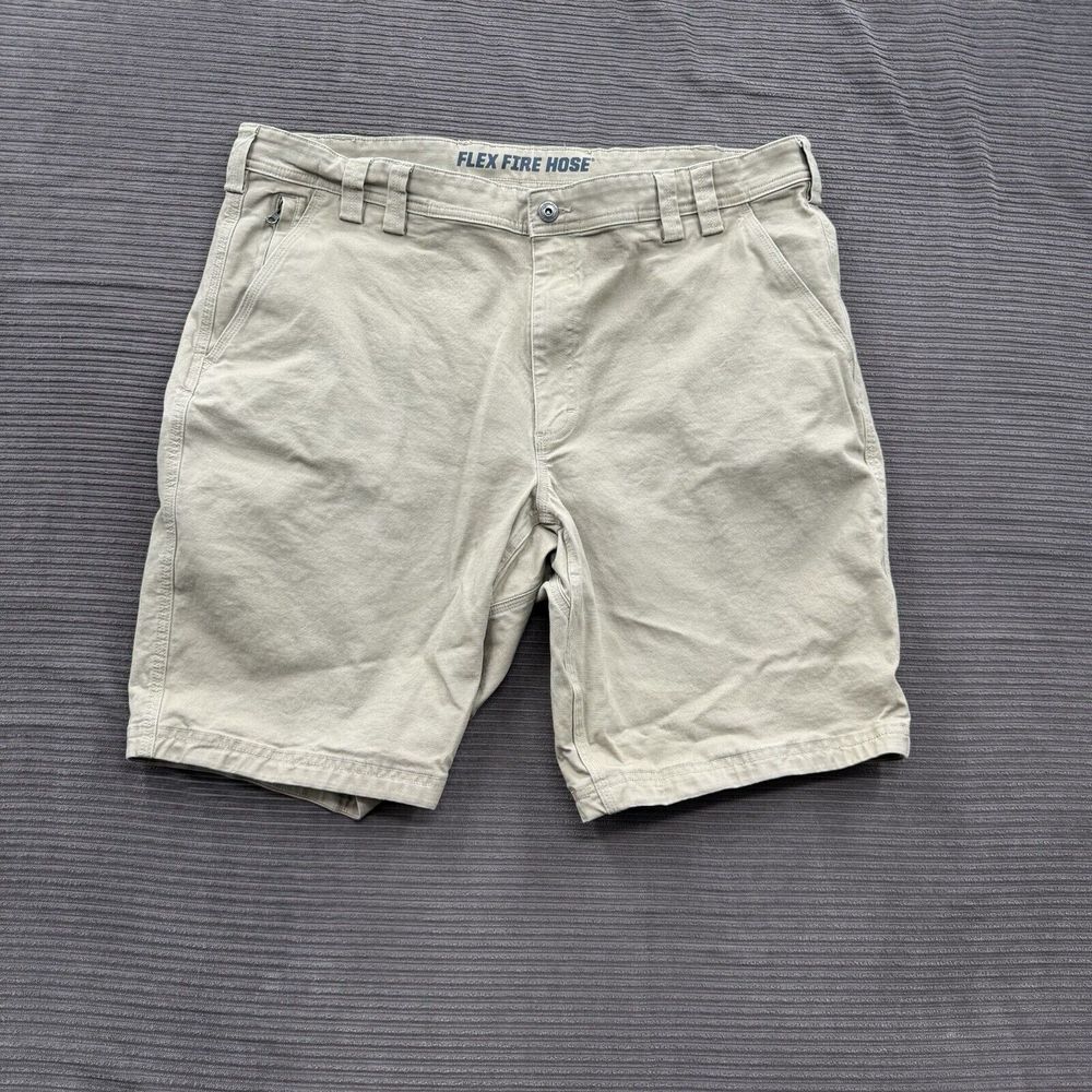 Duluth Flex Fire hose Cargo Shorts Men 42 Brown Cotton Outdoors‎ Gorpcore.
